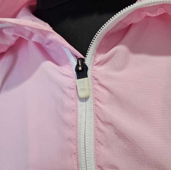 Adidas Pink & White Cropped Jacket🩷 - Picture 9 of 9